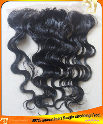 Indian Virgin Human Hair Good Quality Body Wave Middle,Free,3 Part Lace Frontal Closure Wholesaler,Bleached Knots