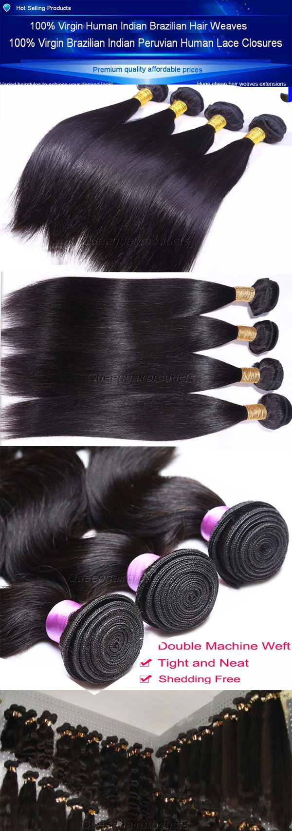 human hair weaves