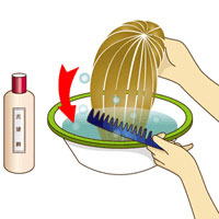 wash hair piece