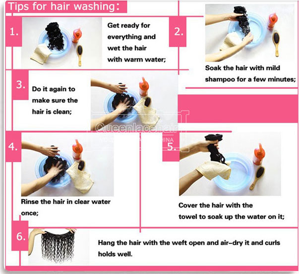 wash hair wefts