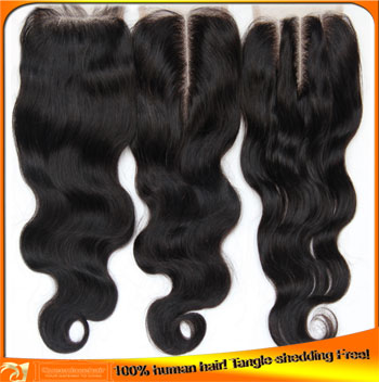 Stocked Indian Human Hair Top Lace Closures Supplier