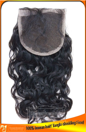 Wholesale Deep Curl Virgin Brazilian Top Lace Closures,Tangle Shedding Free,Bleached Knots