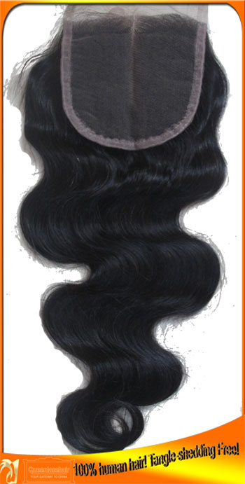 Brazilian Virgin Hair Wavy Lace Top Closure,Factory Price