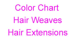 Color Chart for Hair Weaves and Hair Extensions