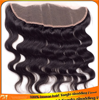 Indian Virgin Human Hair Good Quality Body Wave Middle,Free,3 Part Lace Frontal Closure Wholesaler,Bleached Knots