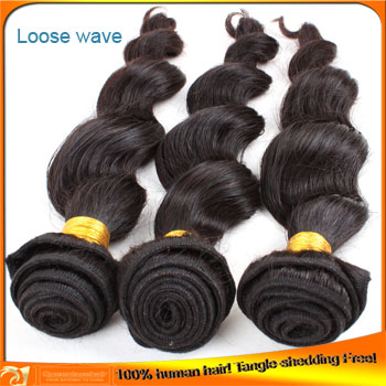 Brazilian Natural Hair Loose Wave Hair Wefts Lower Price