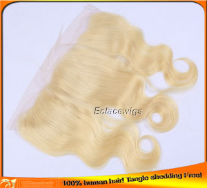 Wholesale Indian Virgin Kinky Curl Human Hair Full Lace Frontal Closure Pieces with Babyhair