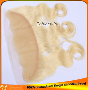 Wholesale Indian Virgin Kinky Curl Human Hair Full Lace Frontal Closure Pieces with Babyhair