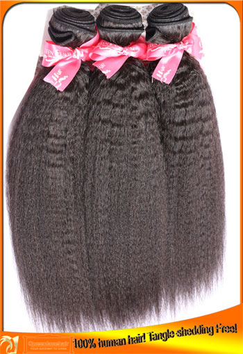 Virgin Brazilian Human Hair Kinky Straight  Weave Wefts